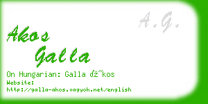 akos galla business card